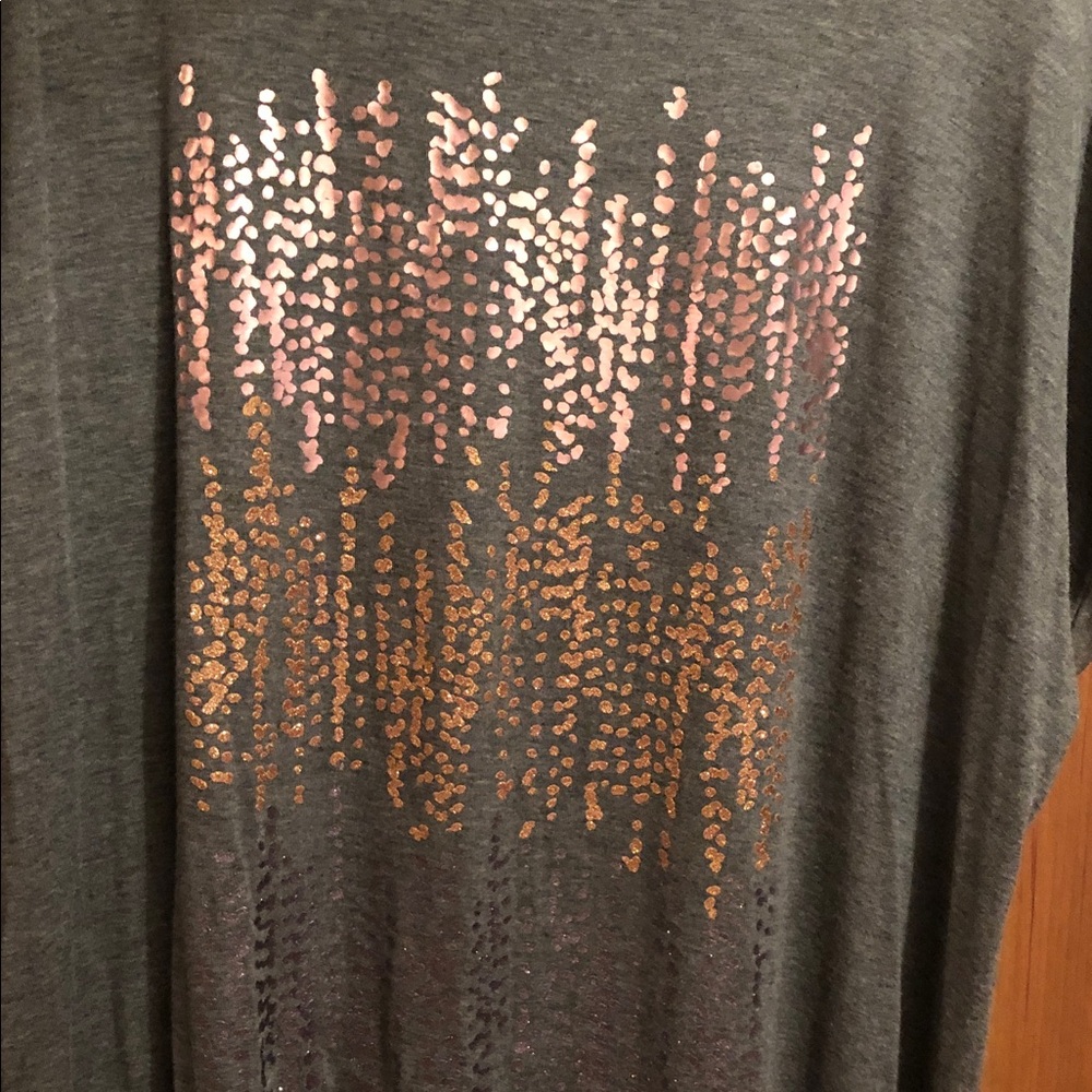 Apt. 9 Charcoal Short-Sleeve Tee with Glittery Print - Picture 3 of 12